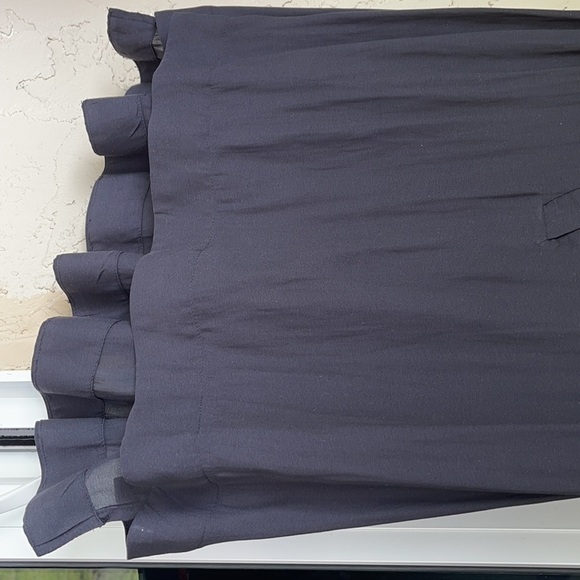 Free People Women's Pintucked Ruffled High Low Tunic,Black,V-Neck,Flowy,Size XS - Picture 5 of 11